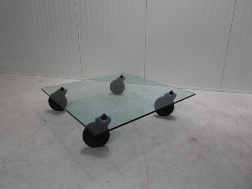 Gae Aulenti for Fontana Arte "Table with Wheels" Italy 1980