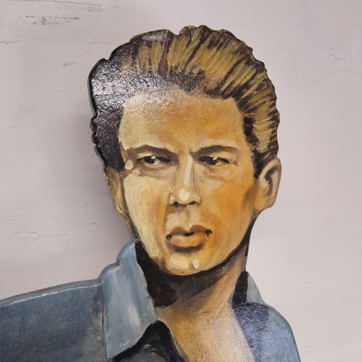 Panneau/figurine/découpe en bois fait à la main de James Dean