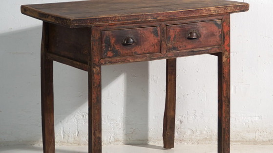 Consolle cinese antica con cassetti in legno laccato – Cina, circa 1900 – Console, Iron, Industrieel (photo 3 of 40)