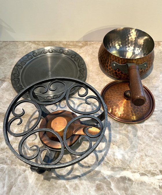Image 1 of Juego de fondue de cobre retro SIGG