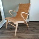 Mid - Century Armchair With Seagrass Cord Seat