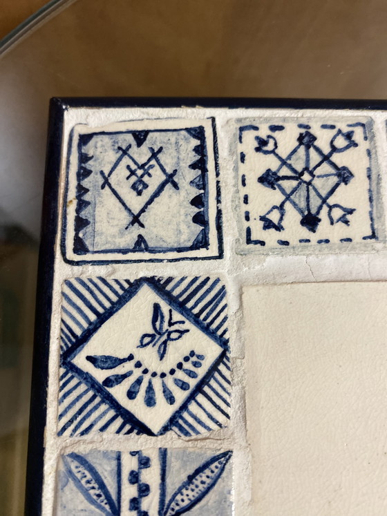 Image 1 of Panel de azulejos Delft azul tulipán