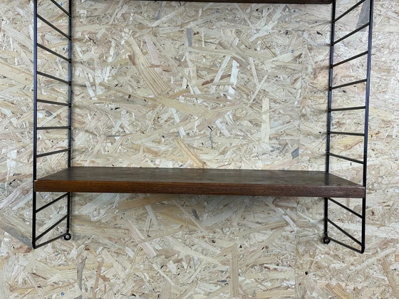 Image 1 of 60s 70s oak string shelf module by Kajsa & Nils "Nisse" Strinning Sweden