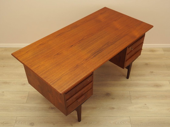 Image 1 of Teakhouten bureau, Deens design, jaren 70, productie: Denemarken