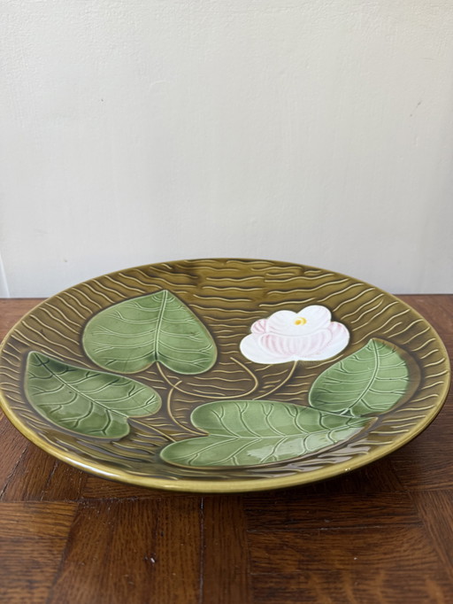 Plat nénuphars Sarreguemines made in France 