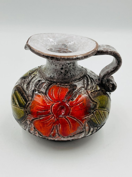 Image 1 of "Flower Power" Ball Vase – Vintage Italian Ceramic (Brutalist Style)