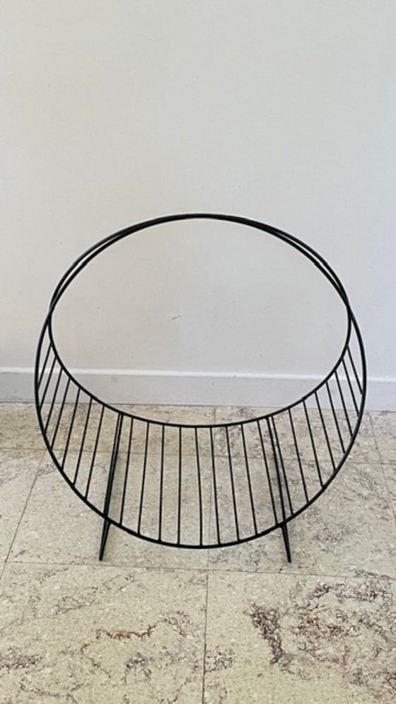 Vintage Magazine Rack Log Holder – Metal (photo 6 of 44)