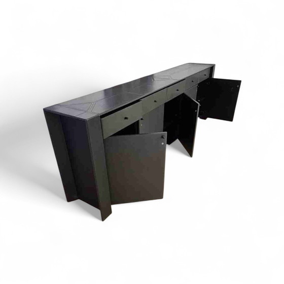 Image 1 of Juego completo de escritorio de cuero - Guido Faleschini - (7 piezas)