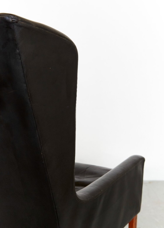 Image 1 of Sedia e poggiapiedi wingback vintage di Rudolf Glatzel per Kill International, 1960