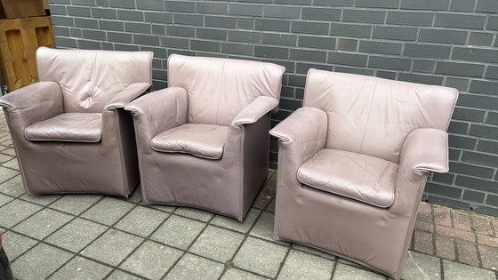 Image 1 of B&amp;B Italia poltrona pelle 3X Afra Tonia Scarpa