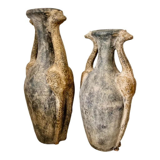 2 vases vintage