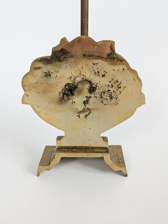Image 1 of Vintage messing deurstopper met fruitmandgreep in Victoriaanse antieke stijl