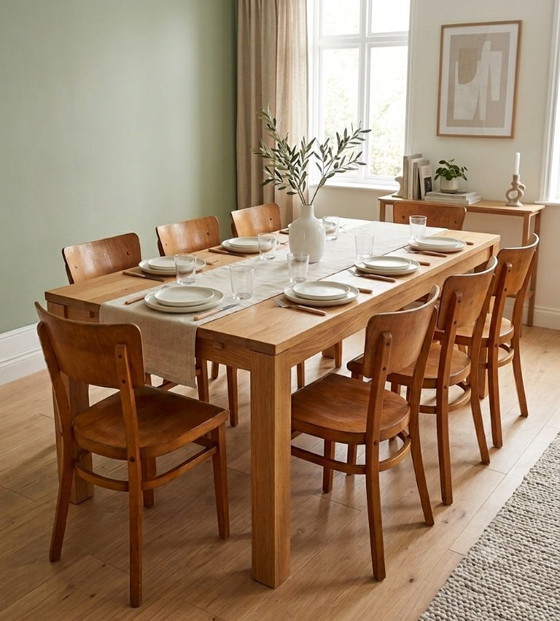 Image 1 of Lot de 6 chaises Bistrot Thonet vintage en bois 1960'S