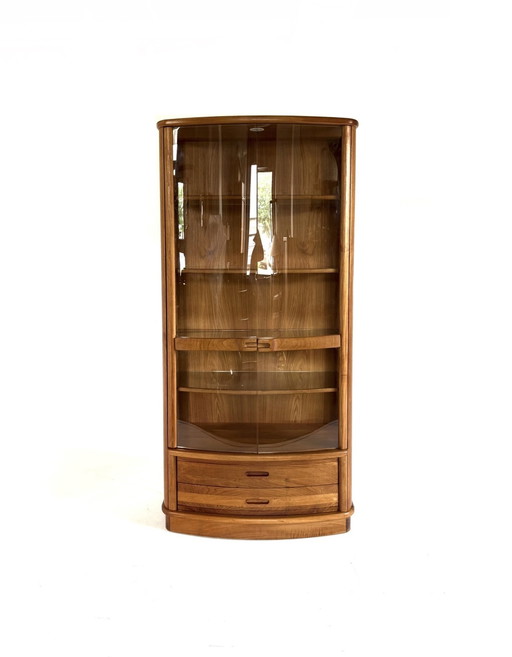 Vintage Danish display cabinet Teak & Glass '80s
