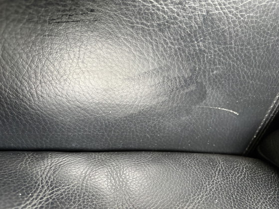 Leolux 2-Sitzer-Sofa Leder schwarz, Set mit 2 Sesseln – Leather, Metal (photo 15 of 15)