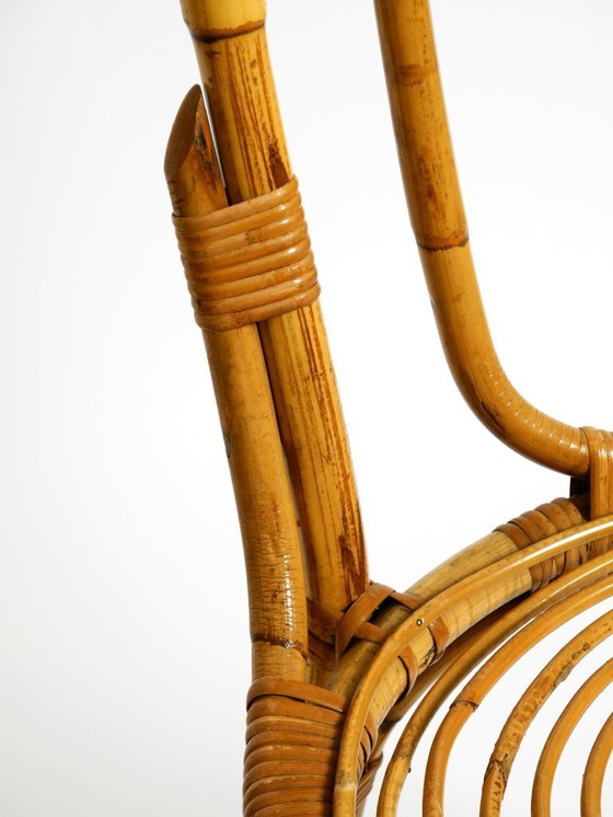 Image 1 of Paar sehr schöne seltene originale italienische Bambusstühle aus den 1960er Jahren