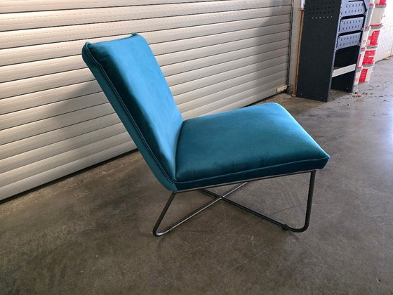 Image 1 of 1x poltrona in velluto blu