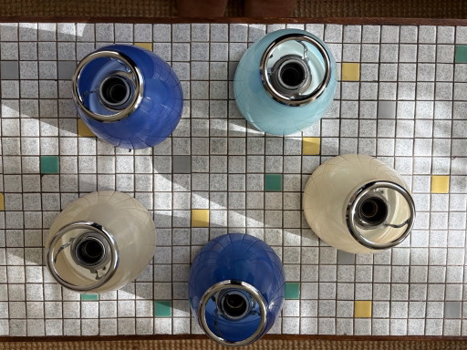 5x Artemide E. Gismondi Deckenleuchten Modell Kalias
