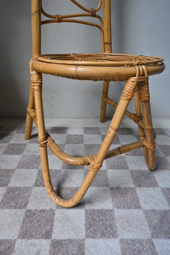Image 1 of Rattan chair with high back, Rohé Noordwolde, 1960s