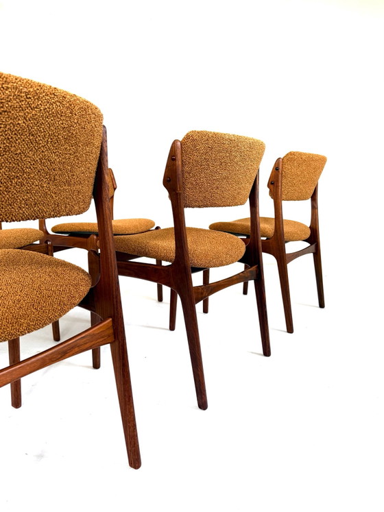 6x restored Dining chairs, Erik Buch ‘60 – Wood, Textile (photo 5 of 15)