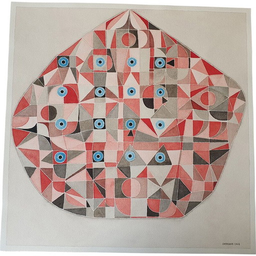 Vintage-Aquarell auf Papier n 400 von Jérémie Iordanoff, 2007