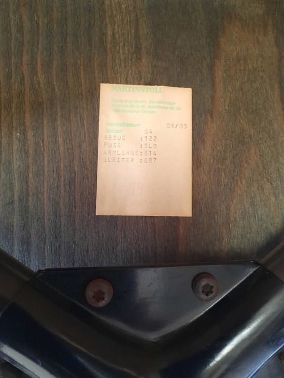 Image 1 of Martin Stoll G4 vergaderstoelen (1985) – set van 2 - gelabeld