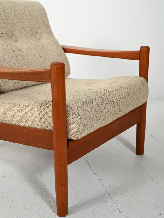 Image 1 of Pair of Danish 1950s teak armchairs