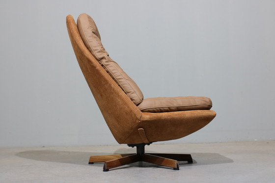 Image 1 of Fauteuil pivotant danois du milieu du siècle de Madsen & Schubel, années 1960