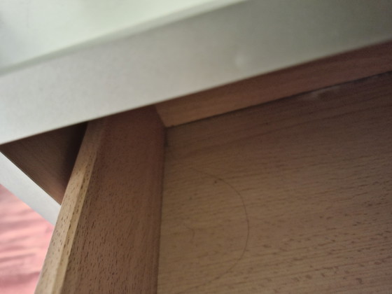 Image 1 of Goossens 2st nachtkastjes, grijs, alu, melkglas