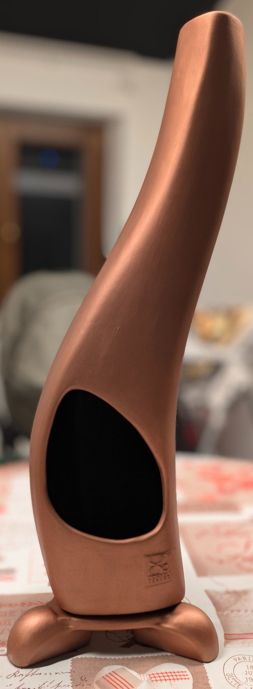 Corneli Hot Design bio ethanol fireplace, copper color, limited edition piece