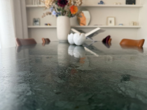 Groene Marmeren Tafel 240x90 Cm – Aime Té, Eettafels, Marble, Metal (photo 5 of 5)