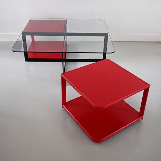 Image 1 of Bellissimo tavolino da caffè di design con tavolini laterali mobili