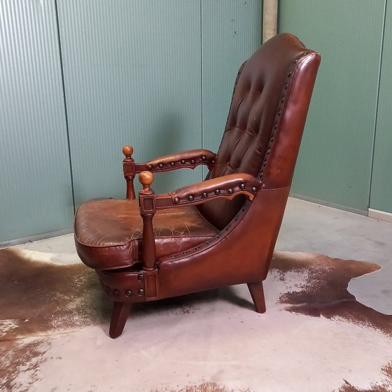 Image 1 of Poltrona da biblioteca particolarmente bella con borchie