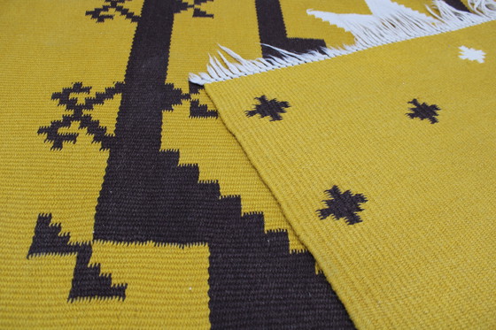 Image 1 of 1950er Jahre Großer Kilim-Wollteppich , Tschechoslowakei