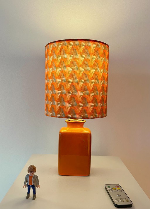 West German Pottery fireplace vase (60s/70s) as an upcycled vase lamp