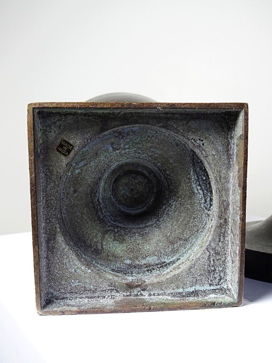 Image 1 of Casseruola con coperchio in stile Impero, in metallo patinato effetto bronzo, India, anni '60-'80