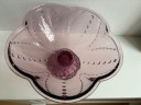 Vintage IKEA amethyst purple glass bowl on a stand