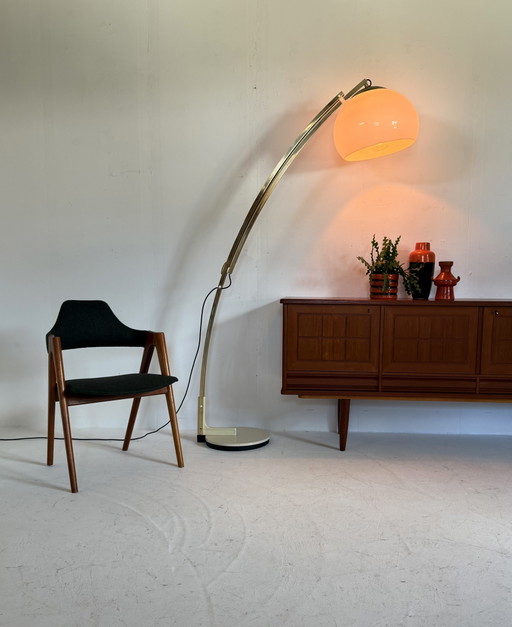 Vintage XL verstelbare booglamp, Geoffredo Reggiani ‘70