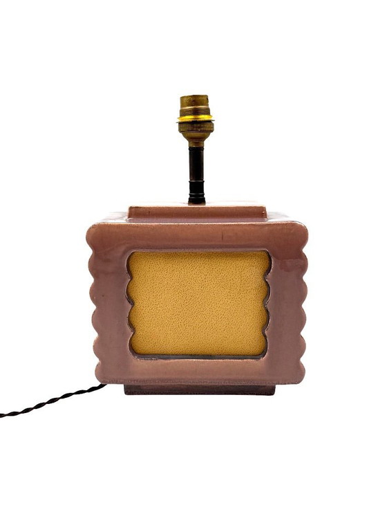 Image 1 of Art deco Keramik-Tischlampe, Andre Fau Boulogne Frankreich um 1940