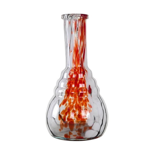 Glass vase, Italian design, 1970s, made in Italy