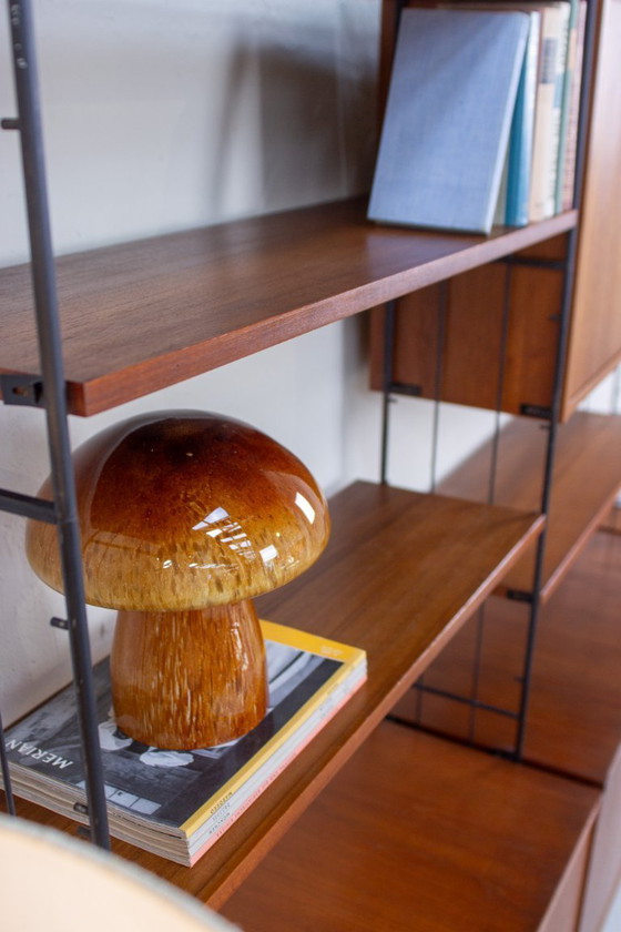 Image 1 of Vintage teak string shelf sideboard highboard 60s