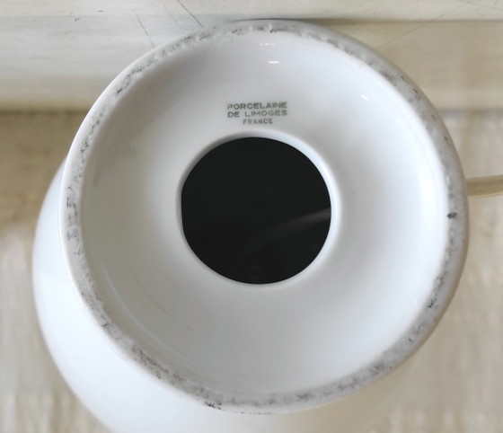 Image 1 of Lampvoet van Limoges-porselein - midden 20e eeuw