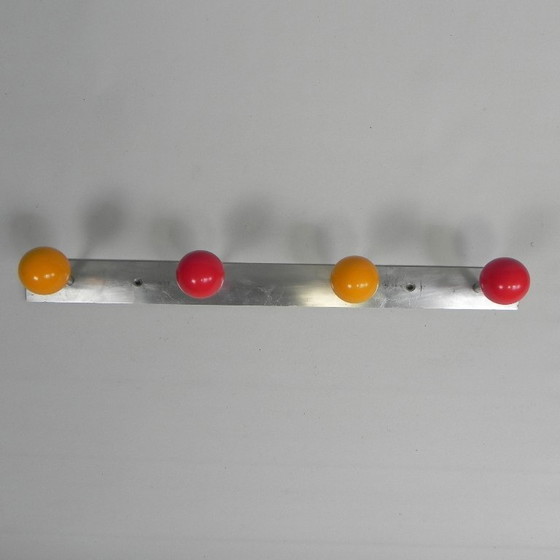 Image 1 of Wall coat rack with colored bulbs, 1950s