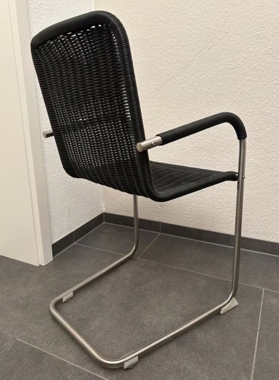 Image 1 of Set aus 4 Lloyd Loom Designstühlen – Bauhaus-Stil