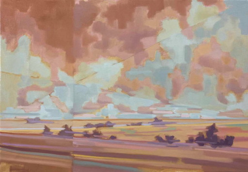 Zwischen Himmel und Erde, Öl auf Leinwand, 100 x 70 cm