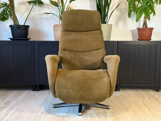 Image 1 of Poltrona reclinabile originale Hukla, da pavimento, in tessuto, verde, come nuova.