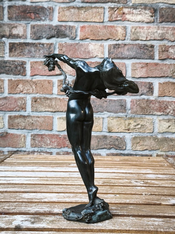Art Deco Female Figure “The Vine”, after H. W. Frishmuth — 30 cm – Decorative Objects, Bronze (photo 2 of 7)