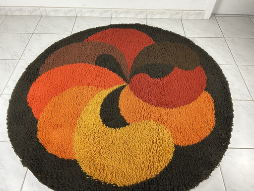 Tapis rond vintage Pop Art