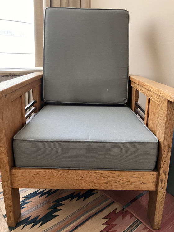 Image 1 of Mission-style/Morris-style vintage armchair