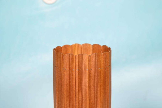 Image 1 of Vintage houten schemerlamp, pine Japandi table lamp 1960s